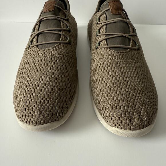 Olukai Alapa Li Shoes Mens 9.5 Knit Casual Lace Up Slip On Olive Mesh Trainer - Picture 3 of 9